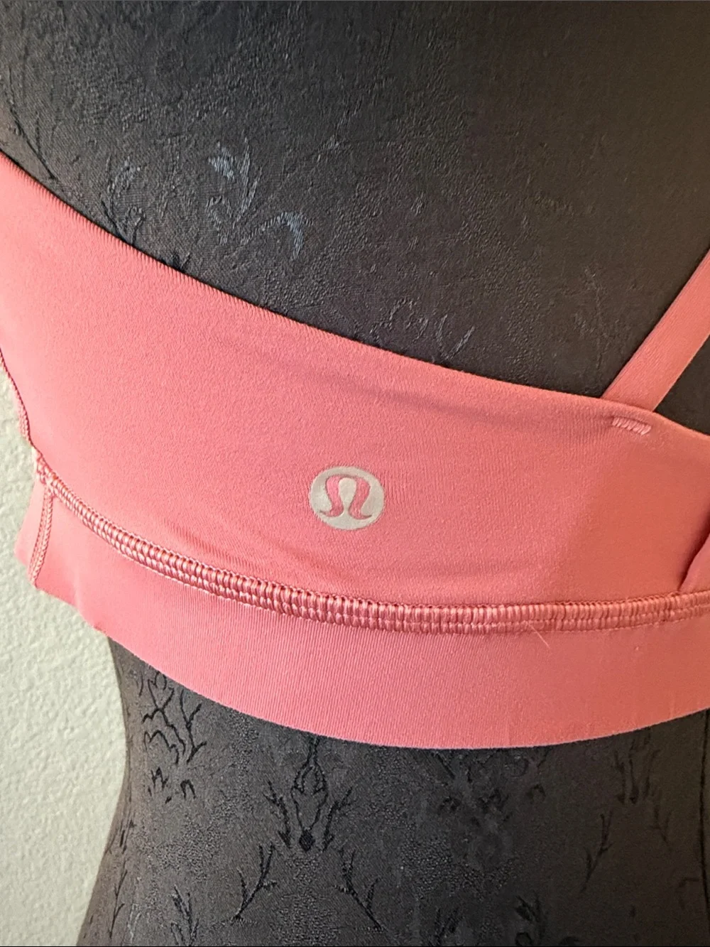 lululemon athletica Peloton Together We Go Far Energy Bra Size 10 Cherry Tint